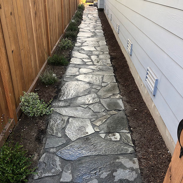 Stone paver path
